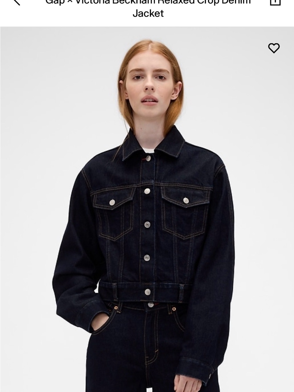 GAP x Victoria Beckham Cropped Denim Jacket